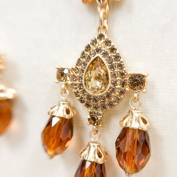 Teardrop Amber Earrings, Amber Drop Earrings, Baltic Gemstone Earrings - Picture 7 of 10